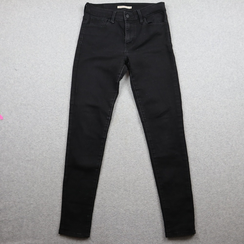 Levi's 720 High Rise Super Skinny Jeans Womens 28 Black Stretch Denim Pants